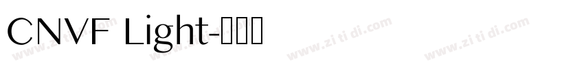 CNVF Light字体转换